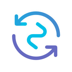 Poster - Blue and purple refresh, renew, loop, exchange icon