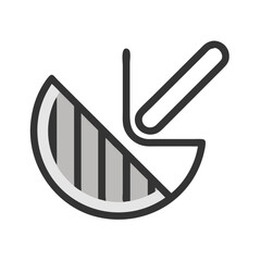 Poster - Pie chart graph with piece removed infographic icon