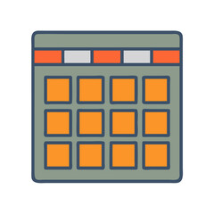 Poster - Creative grid interface with squares and rounded corners