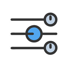 Poster - Equalizer icon vector for audio and sound settings