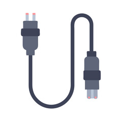 Poster - Vintage Joystick Cable Illustration on Black Background Design