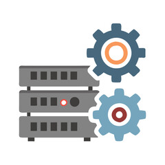 Poster - Server data center with configuration, settings, and processes