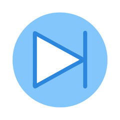 Poster - Light Blue Next Track Button Icon on Black