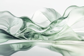 Poster - Elegant dance of organic liquid shapes in ethereal hues and fluidity flowing gracefully, organic liquid abstract