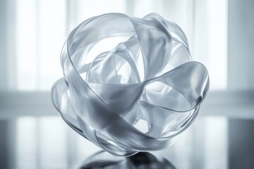 Poster - Abstract sphere collisions create dynamic soft body interactions in a minimalistic setting, 3D render abstract sphere collisions Soft body dynamics CGI