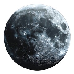 Wall Mural - A detailed artistic illustration of the surface of the moon