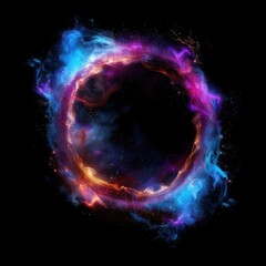 Wall Mural - vibrant cosmic energy ring illustration
