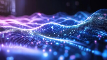 Poster - Abstract representation of data waves.