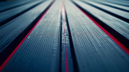Leinwandbilder - Close-up texture of dark grey panels with thin bright green lines suggests a modern aesthetic, offering a stylish backdrop with room for text or graphics