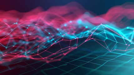 Aufkleber - Glowing lines intersect to form a stylized shield icon, symbolizing data protection and digital defense against a dark background with abstract network visuals