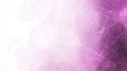 Poster - Abstract network design in muted purple and white tones.