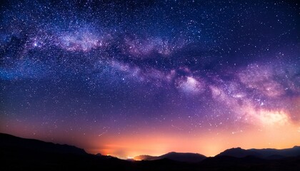 Wall Mural - night sky background colorful stars