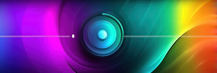 Aufkleber - Mindfulness Timer App Features a Glowing Design With a Vibrant Gradient Background Showcasing Calming Colors