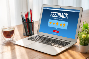 Poster - customer feedback and review analysis by modish computer software for corporate business