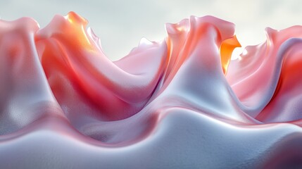 Poster - Flowing, sculpted forms in soft, gradient colors.