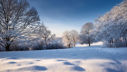 Wall Mural - freshly fallen snow landscape