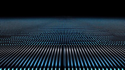 Poster - Digital grid pattern of glowing light points and lines.