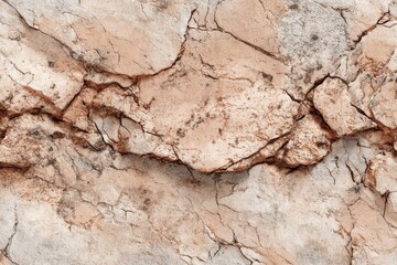 Poster - Close-up of a weathered stone surface with intricate cracks and textures, providing a detailed view of natural rock formations and geological patterns.
