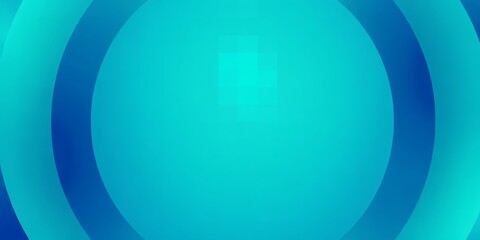 Poster - Abstract background featuring concentric circles in shades of blue and turquoise gradient design