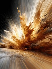 Poster - Fuel Explosion Captured in Dynamic Motion Blur Revealing Vibrant Energy and Dramatic Splash Effects