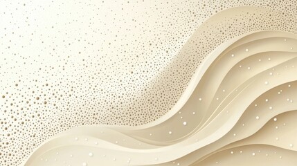 Fototapete - abstract background with soft ecru tones dotted design and eggshell paper texture