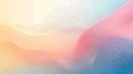 Fototapete - dotted vector art on textured pastel paper background with smooth gradient