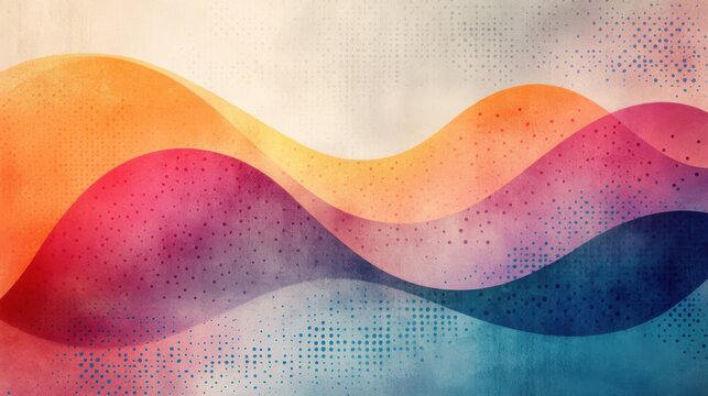 dotted vector art on textured pastel paper background with smooth gradient