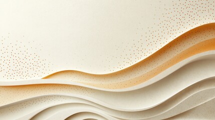 Fototapete - abstract background with soft ecru tones dotted design and eggshell paper texture