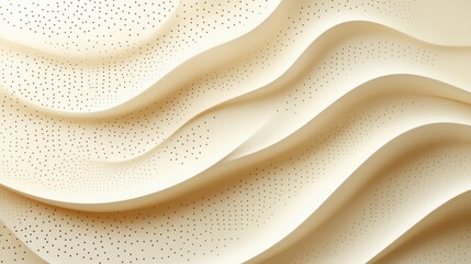 Fototapete - abstract background with soft ecru tones dotted design and eggshell paper texture