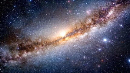 Poster - Vivid view of the Milky Way galaxy showcasing its splendor in the night sky