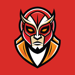 Aufkleber - Bold and dynamic vector logo featuring a fierce animal mask design with striking colors and sharp lines, ideal for sports teams or gaming affiliations