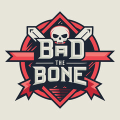 Poster - Modern vector logo design featuring bold text and decorative elements showcasing a playful theme with dog bones