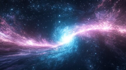 Wall Mural - A beautiful image of an illuminated celestial nebula in space
