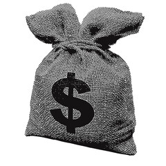 Wall Mural - wild west money bag. western vintage halftone grunge vector design element