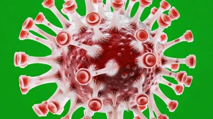 Aufkleber - Microscopic Menace: A detailed, photorealistic rendering of a virus, emphasizing its intricate structure.