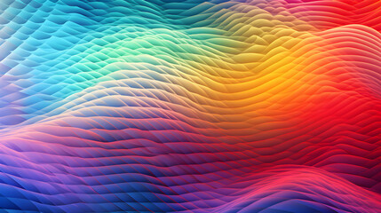 Poster - Chromatic topography, a dynamic spectrum of undulating rainbow-hued waves