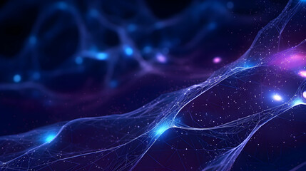 Poster - Intricate neural network visualization, a digital cosmos of interconnected pathways