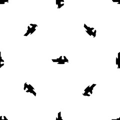 Poster - Seamless pattern of repeated black vise symbols. Elements are evenly spaced and some are rotated. Illustration on transparent background