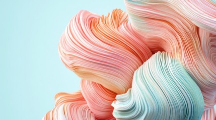 Wall Mural - Abstract swirls of pastel hues create a dynamic, flowing design.