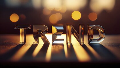 Poster - Shiny Transparent Letters Forming the Word Trend
