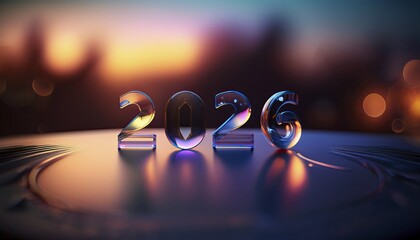 Poster - Elegant Representation of the Year 2026 in a Modern Aesthetic