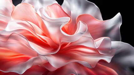 Wall Mural - Abstract, flowing glass sculpture with vibrant color gradients.