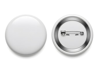 white blank pinback button mockup isolated product design elements
