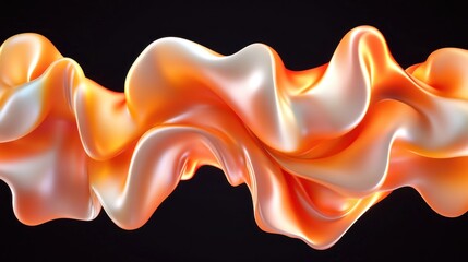 Wall Mural - Fluid, shimmering fabric forms a dynamic abstract pattern.