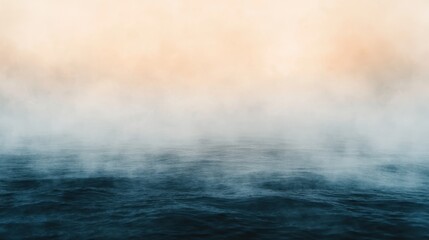 Fototapete - Dramatic clouds with contrasting colors fill the sky during twilight near a serene landscape