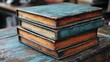 © Muamanah - Antique Stack of Books: A Vintage Treasure