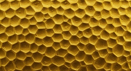 Aufkleber - Honeycomb structure creating a golden texture pattern abstract background
