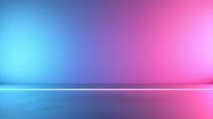 Poster - Colorful Gradient Background with Neon Blue and Pink Lights for Creative Design Projects