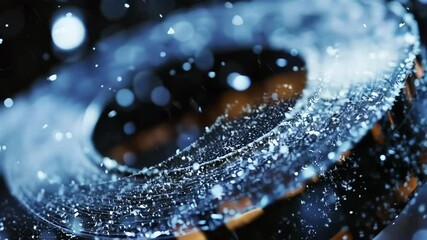 Wall Mural - abstract light particle trails flowing in a circular motion with dynamic blurred bokeh, creating a f