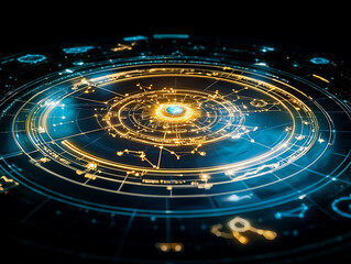 Poster - Exploring cosmic patterns and celestial energy digital art futuristic environment abstract viewpoint